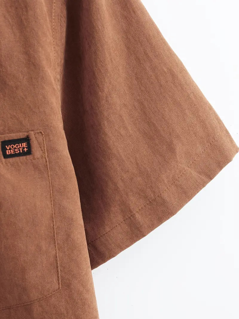 Camicia casual in cotone a maniche corte