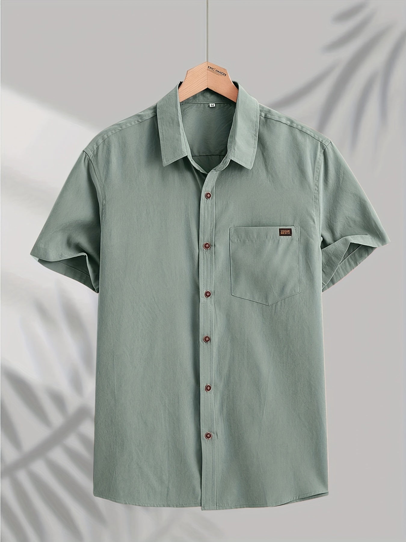 Camicia casual in cotone a maniche corte