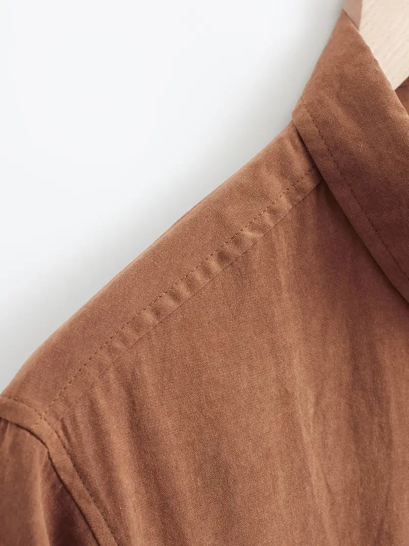 Camicia casual in cotone a maniche corte