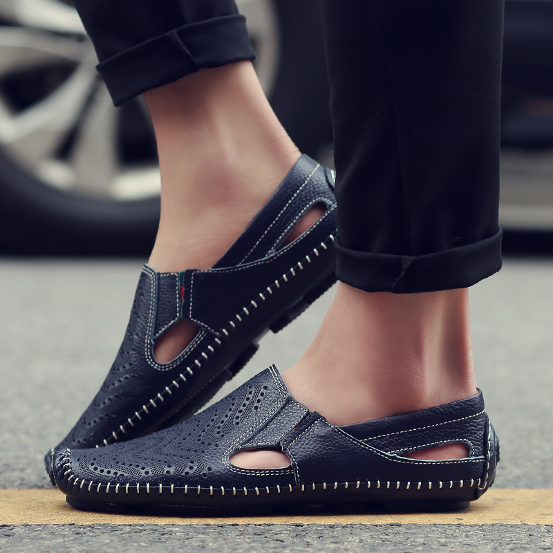 Sandali con cinturino in pelle