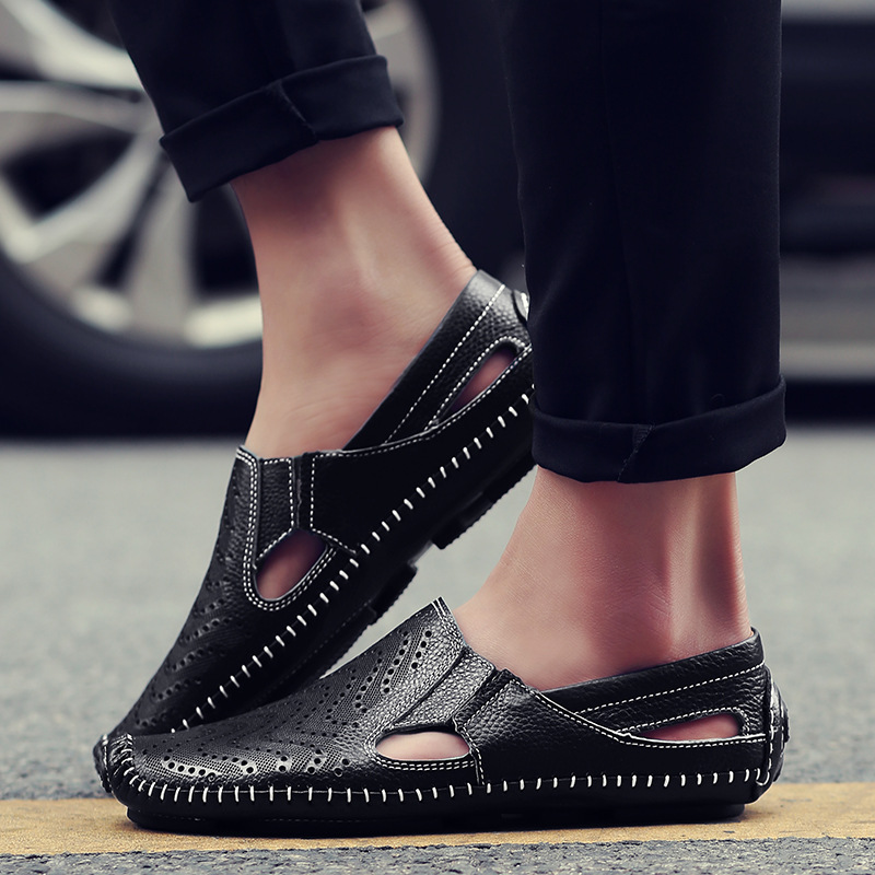 Sandali con cinturino in pelle