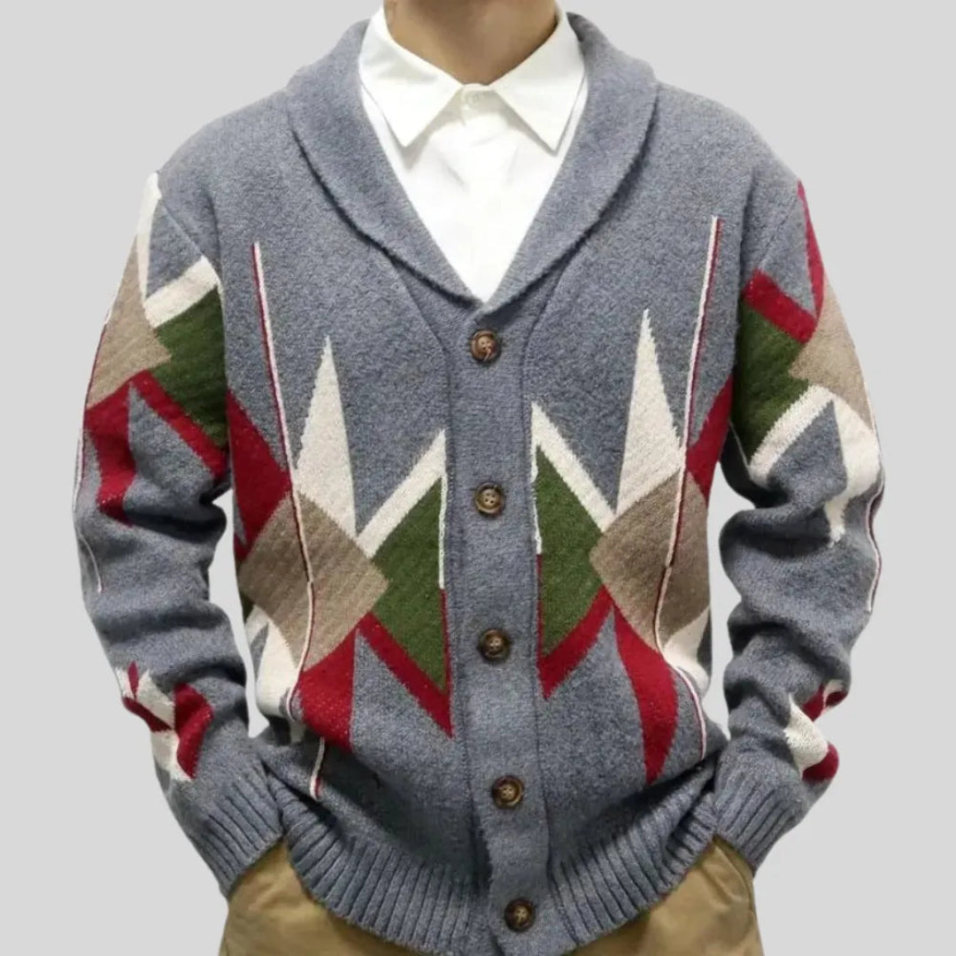 Cardigan in lana jacquard