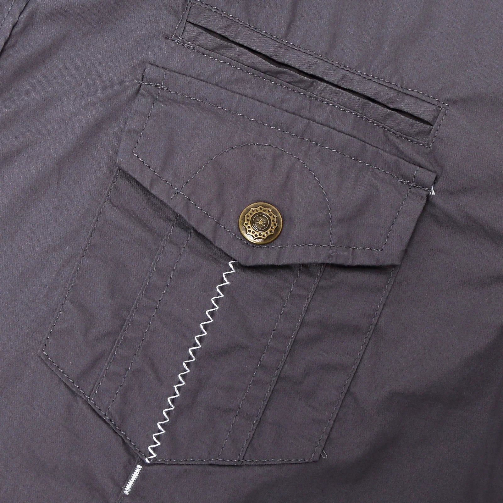 Camicia Cargo in cotone a maniche corte