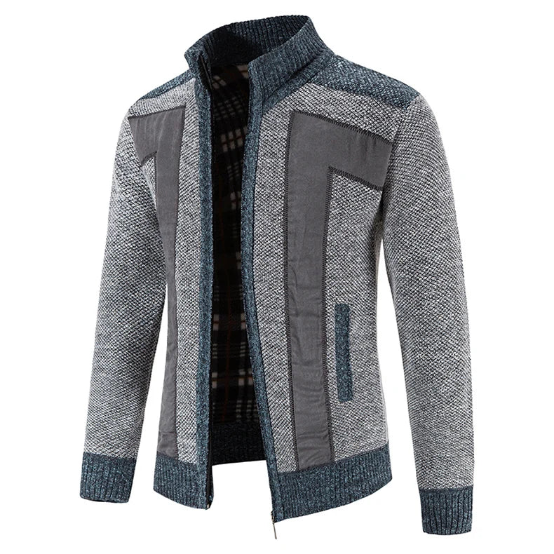 Cardigan elegante in maglia con zip