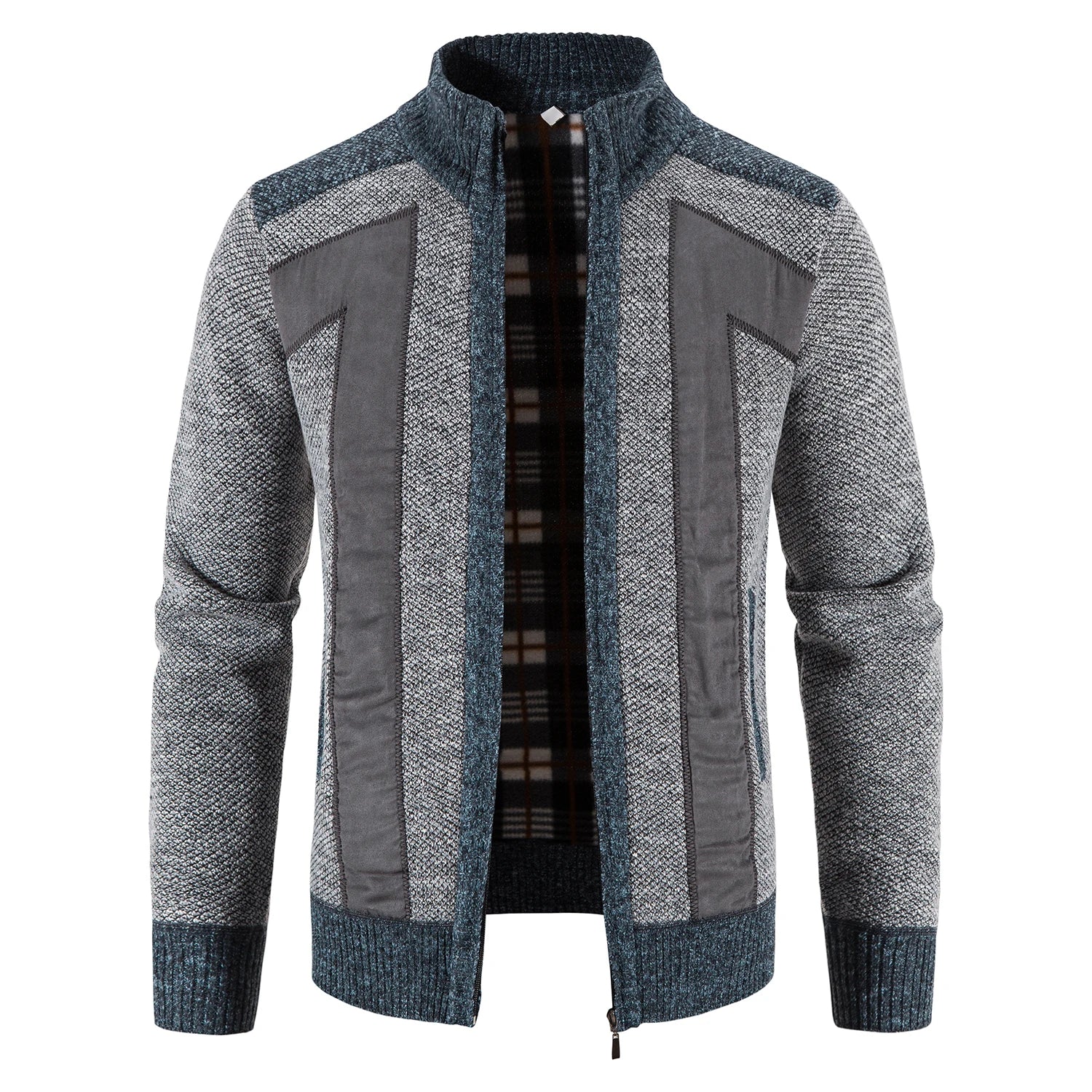 Cardigan elegante in maglia con zip