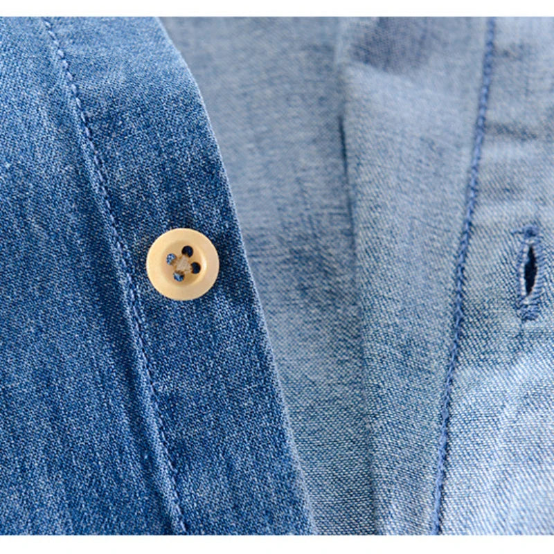 Camicia di jeans a maniche corte