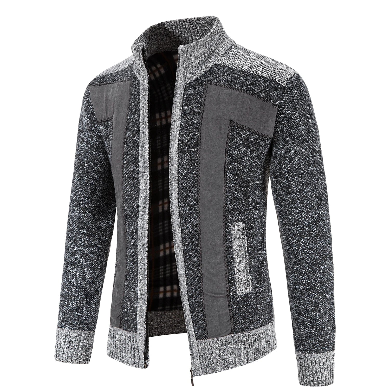 Cardigan elegante in maglia con zip
