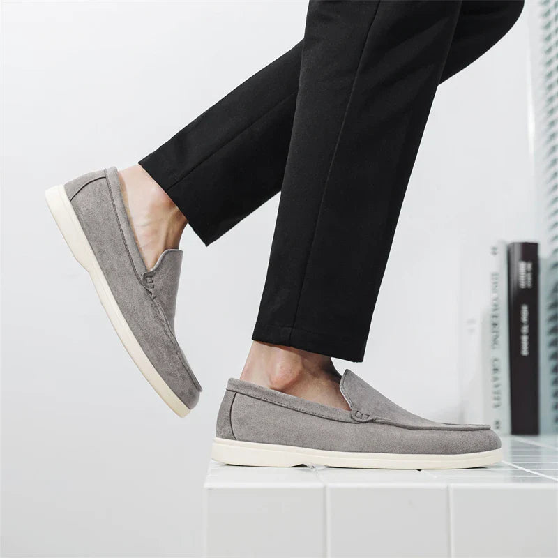 Mocassini casual in pelle scamosciata