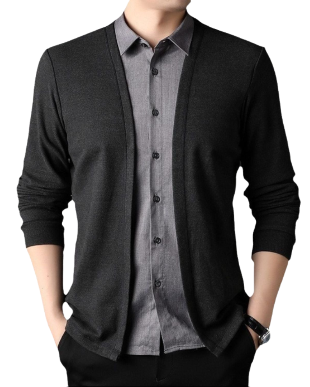 Camicia e cardigan 2 in 1