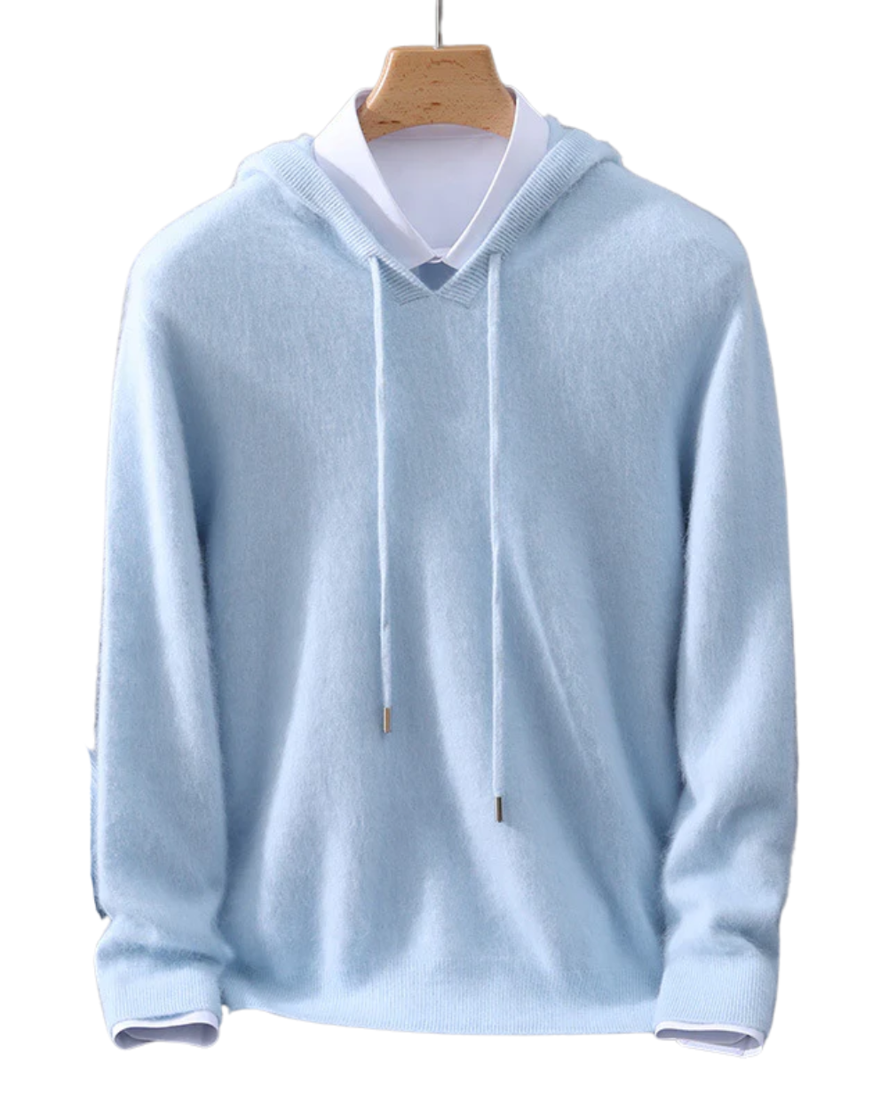 Elegante felpa con cappuccio in cashmere