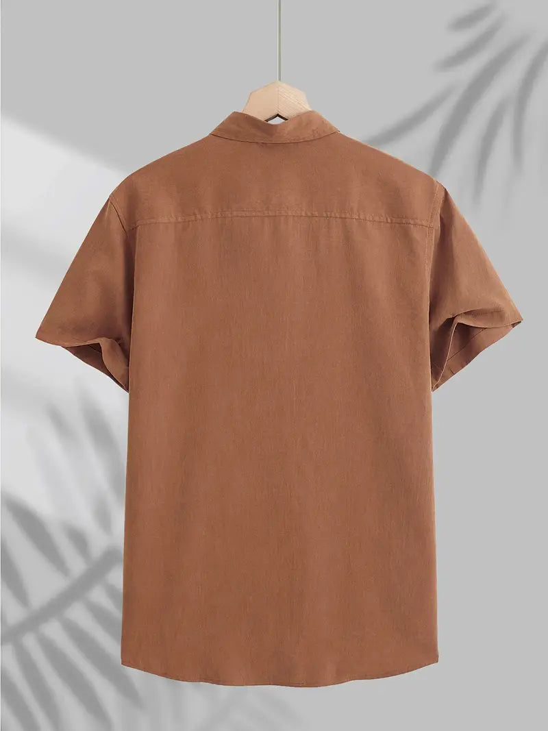 Camicia casual in cotone a maniche corte