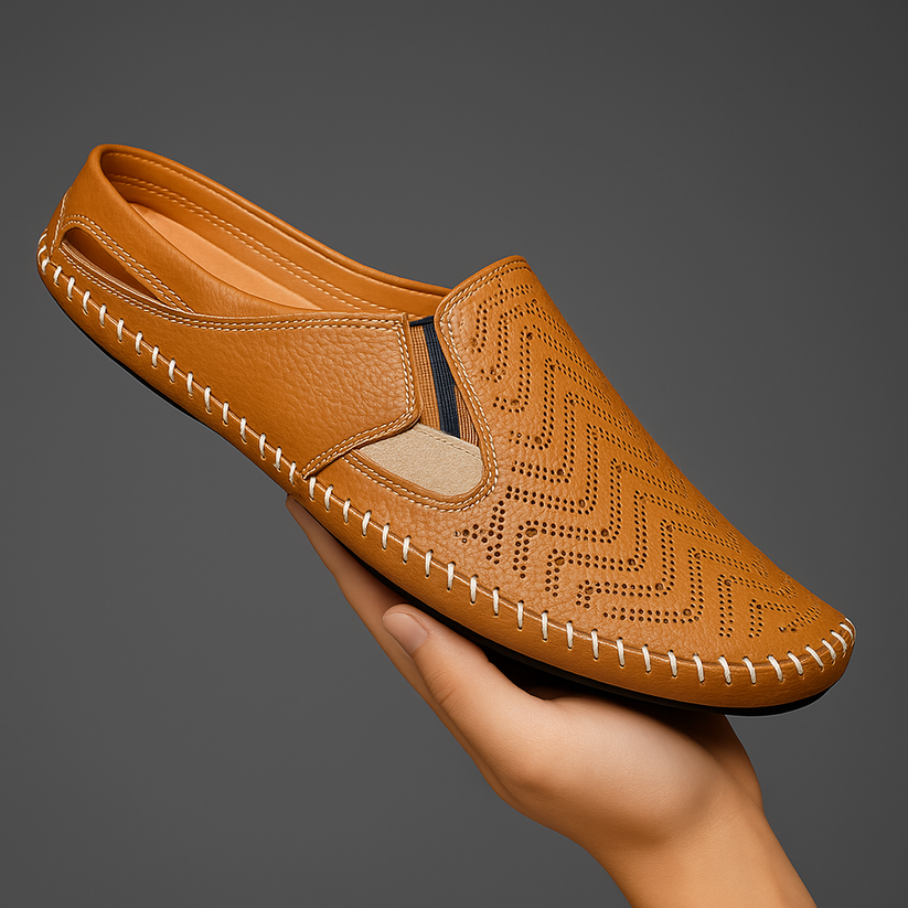 Sandali con cinturino in pelle