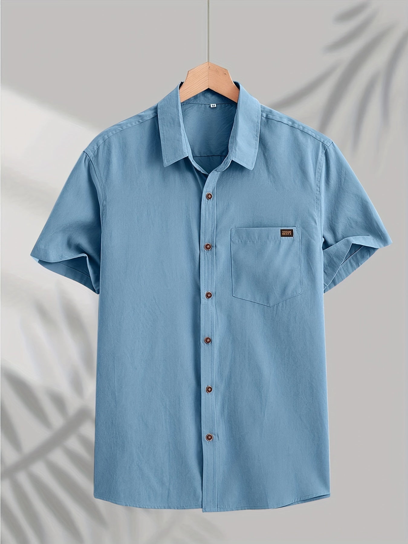 Camicia casual in cotone a maniche corte