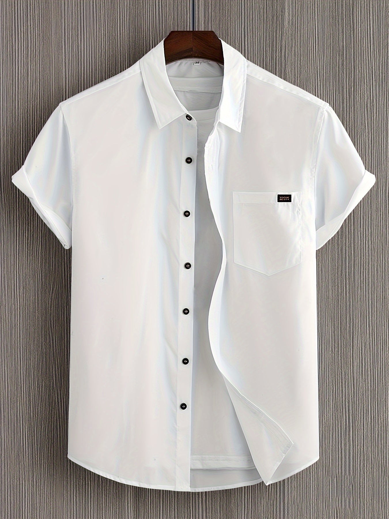 Camicia casual in cotone a maniche corte