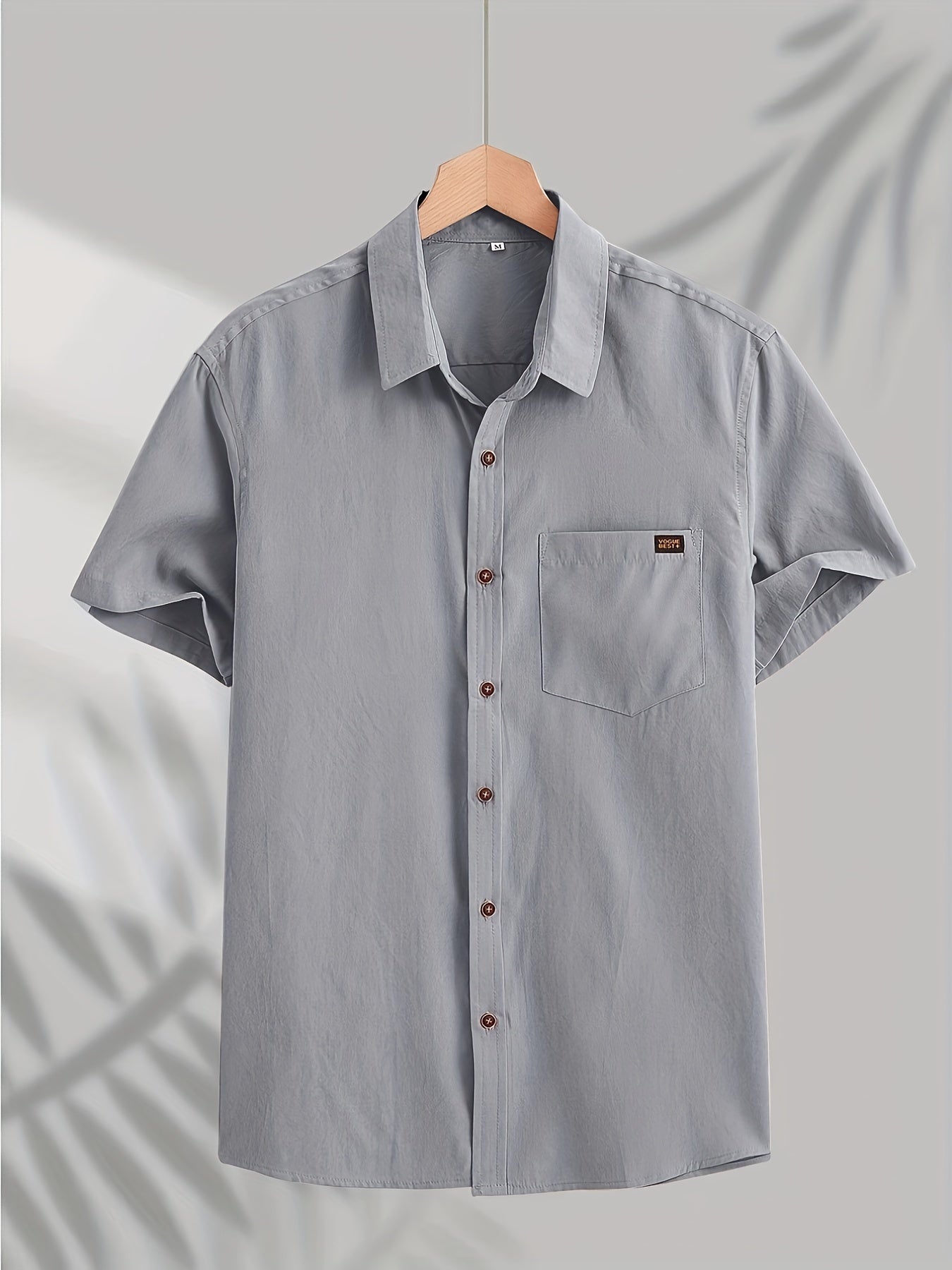 Camicia casual in cotone a maniche corte