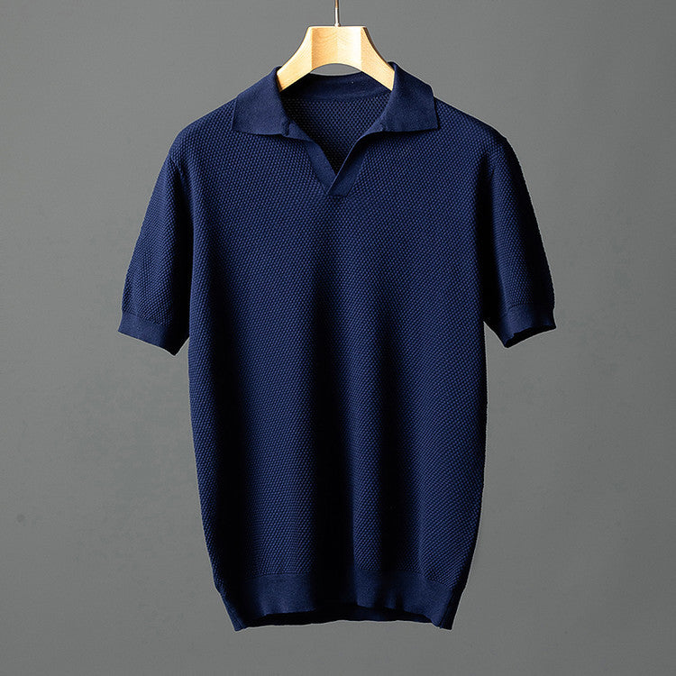 Polo elegante in maglia di cotone