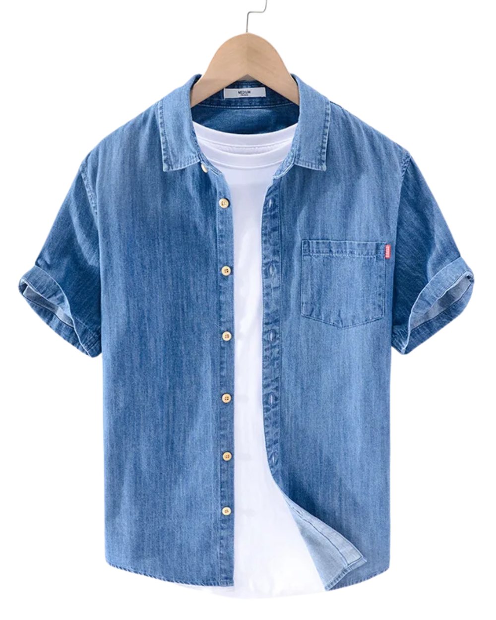 Camicia di jeans a maniche corte