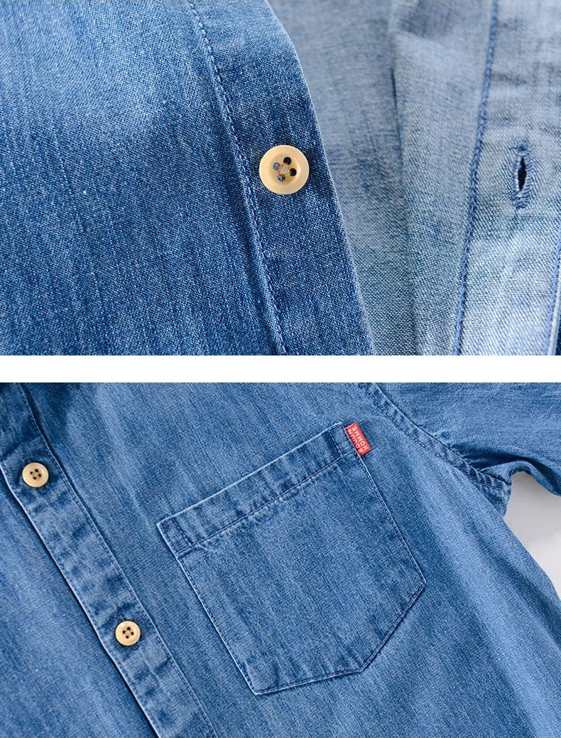 Camicia di jeans a maniche corte