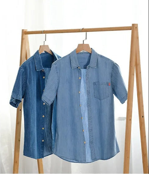 Camicia di jeans a maniche corte