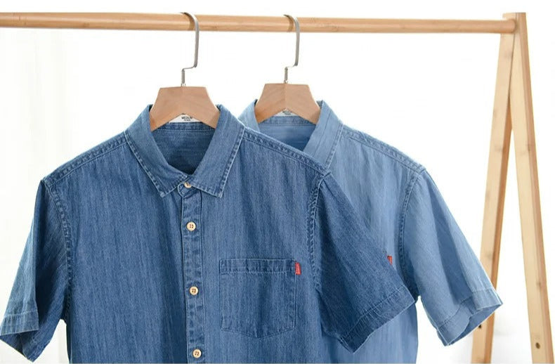Camicia di jeans a maniche corte