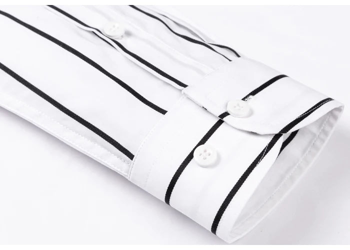 Camicia elegante in cotone a righe