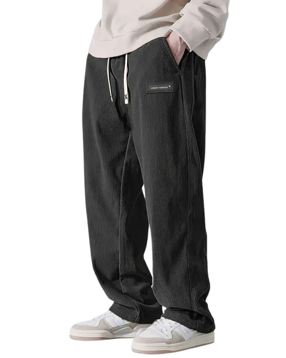 Pantaloni casual in velluto a coste